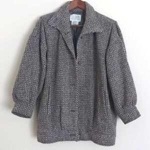 Vintage Jennifer Moore Wool Tweed Jacket Coat Made in Yugoslavia Size 6